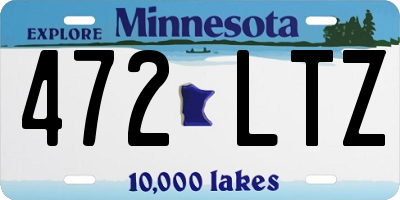 MN license plate 472LTZ