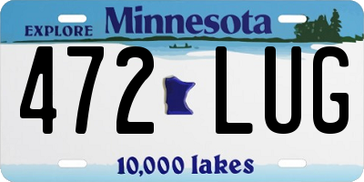 MN license plate 472LUG