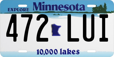 MN license plate 472LUI
