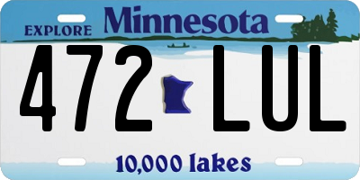 MN license plate 472LUL