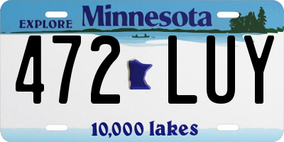 MN license plate 472LUY