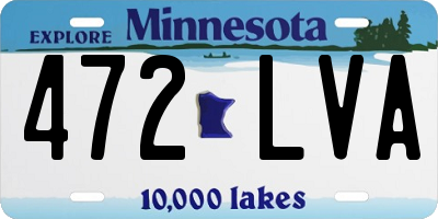 MN license plate 472LVA