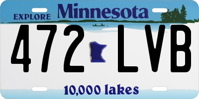 MN license plate 472LVB