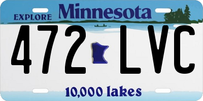 MN license plate 472LVC