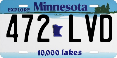 MN license plate 472LVD