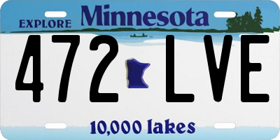 MN license plate 472LVE