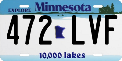 MN license plate 472LVF