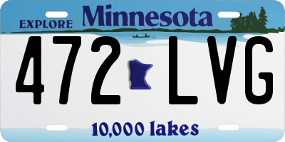 MN license plate 472LVG