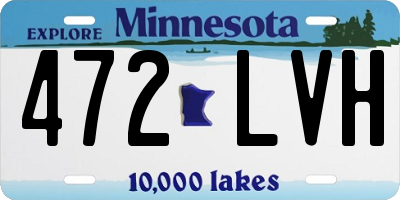 MN license plate 472LVH