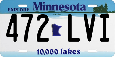 MN license plate 472LVI