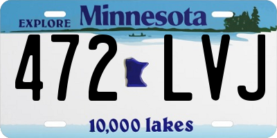 MN license plate 472LVJ