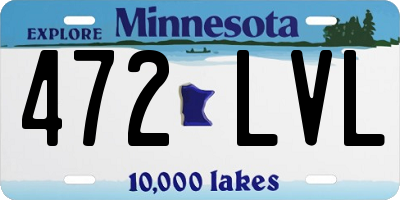 MN license plate 472LVL
