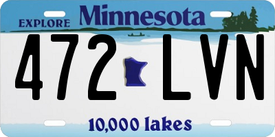 MN license plate 472LVN