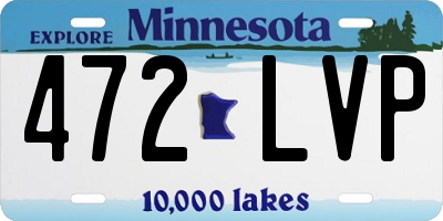 MN license plate 472LVP