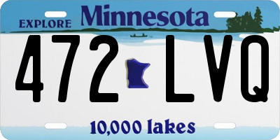 MN license plate 472LVQ