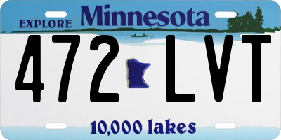 MN license plate 472LVT