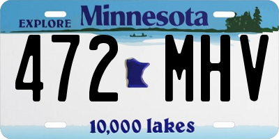 MN license plate 472MHV