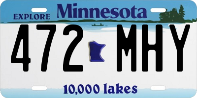 MN license plate 472MHY