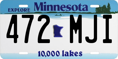 MN license plate 472MJI