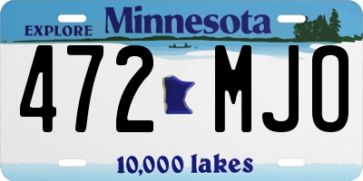 MN license plate 472MJO