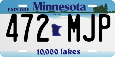 MN license plate 472MJP