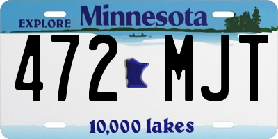 MN license plate 472MJT