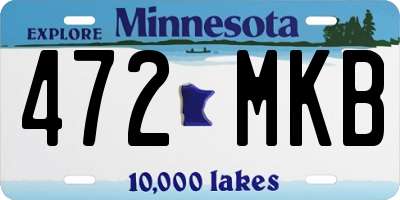 MN license plate 472MKB