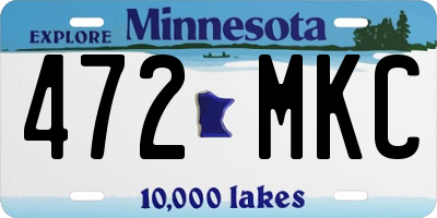 MN license plate 472MKC