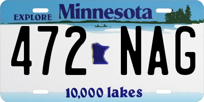 MN license plate 472NAG