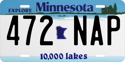 MN license plate 472NAP