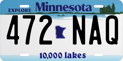 MN license plate 472NAQ