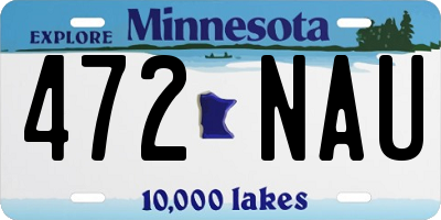 MN license plate 472NAU