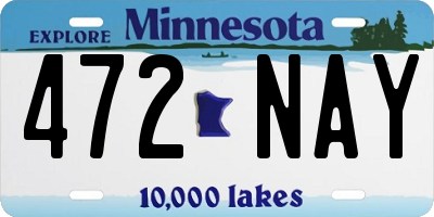 MN license plate 472NAY