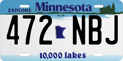 MN license plate 472NBJ