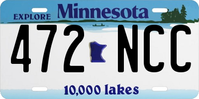 MN license plate 472NCC