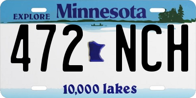 MN license plate 472NCH