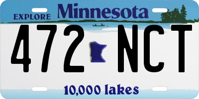 MN license plate 472NCT