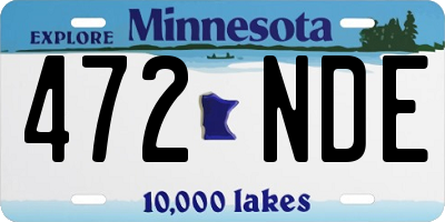 MN license plate 472NDE