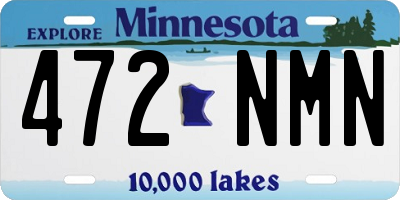 MN license plate 472NMN