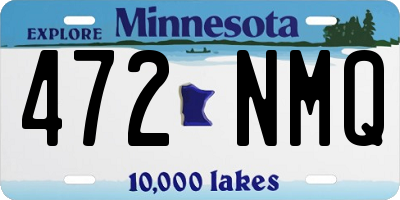 MN license plate 472NMQ