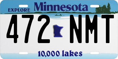 MN license plate 472NMT