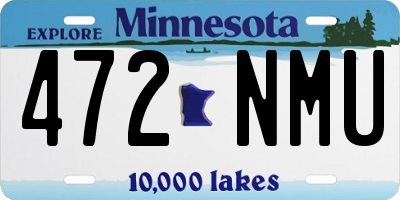 MN license plate 472NMU