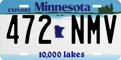 MN license plate 472NMV