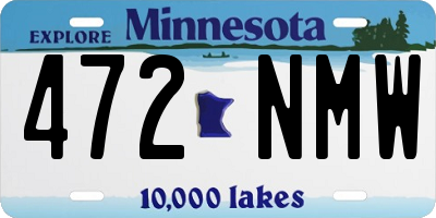 MN license plate 472NMW