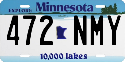 MN license plate 472NMY