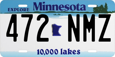 MN license plate 472NMZ