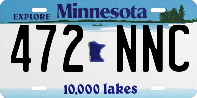 MN license plate 472NNC