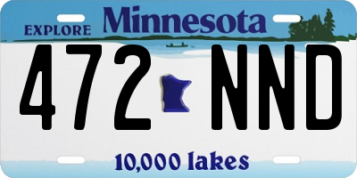 MN license plate 472NND