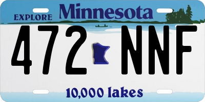 MN license plate 472NNF