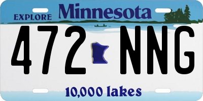 MN license plate 472NNG